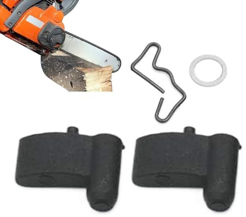 Nkmujil Accessori per motosega, kit di riparazione a molla per cani, include 2 pedane, 1 anello di sicurezza e 1 rondella, pedana di avviamento a strappo per motosega