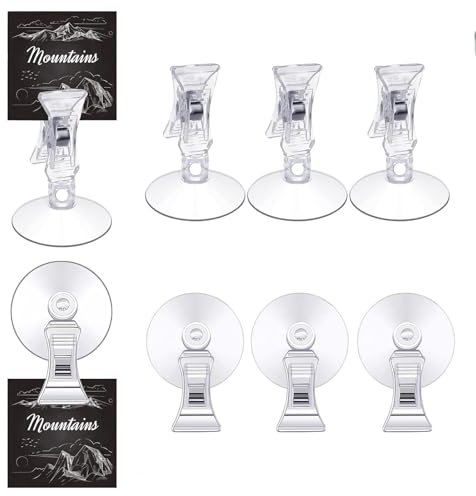 VBGURR 8 Stück Saugnapf Clip Saugnäpfe für Fenster Clips, Multifunktions Saughaken Extra Stark Clips, Saugnäpfe mit Clips