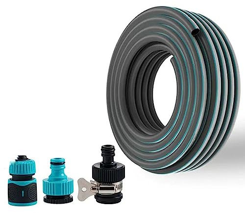 HHOZsafety Verstärkter Hochdruck-Gartenschlauchaufroller, 3-lagiges PVC-Kunststoffrohr 12 mm (1/2 Zoll), Flexibler Wasserschlauch, auslaufsicher, knickfrei, gumm