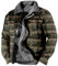 kuiazelit Vestes d'hiver rembourrées pour homme - Chemise de bûcheron à carreaux - Manteaux longs thermiques - Parka à manches longues - Doublure en polaire - Chemise décontractée - Fermeture éclair