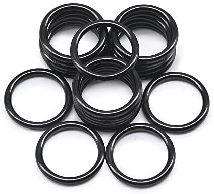 Jamsinmu Metallring Robuste O-Ringe Mehrzweck für Heimwerker-Zubehör, Gürtel und Hundeleinen Bastelzubehör Gun Metal 20mm