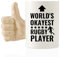 Onebttl Rugby Gifts, 13.5oz/400ml Novelty Coffee Mug with a Thumbs Up Handle, World's Okayest Rugby Player