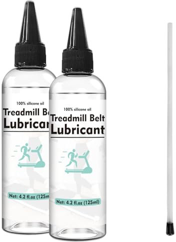 Laufband-Schmiermittel, 100% Silikon-Laufband-Öl Gurt-Schmiermittel, leicht aufzutragendes Schmieröl mit Applikator-Tube, geeignet für alle Arten von Laufbändern, 2X 4.2oz