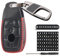 SRunDe Coque Clé de Voiture en Cuir avec Porte Clés 3 Boutons Tup Compatible avec Mercedes Benz A C E S G Classe W177 W205 W213 AMG CLA CLS GLK Coque de Protection Protège Clef de Voiture