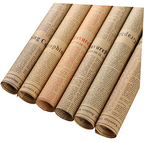 50sheets Vintage Kraft Paper Wrap Wide Plain Wrapping Paper for Flowers Wrapping Birthday Party Favors Style Style