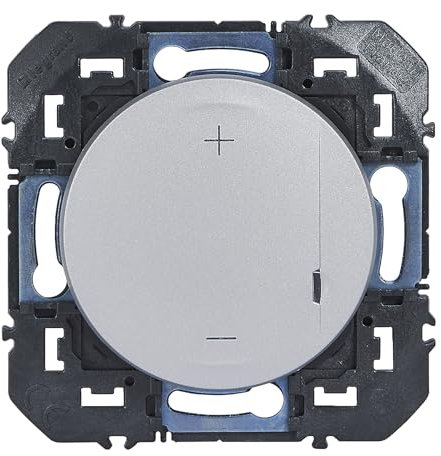 LEGRAND | Variateur Universel Sans Neutre 2 Fils 125W Dooxie Alu, Compatible Avec Ampoules Dimmables, Réglage Butée Haute Et Basse D'Éclairage, Ne Nécessite Pas Le Fil De Neutre