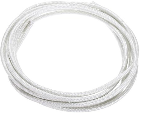 sourcing map 3 Meter/9.84ft 14AWG High Temp Electric Wire, Flexible Mica Cable, Insulated 500 Degrees Celsius High Temperature Braided Wire Cable Resistant for Lamp Boiler Heater, White