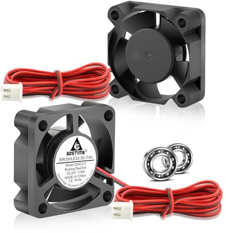 GDSTIME Lot de 2 ventilateurs de 30 mm 24 V 3010 à double roulement à billes 30 x 30 x 10 mm Mini ventilateur 24 V 100 cm Câble 12000 tr/min Haute vitesse