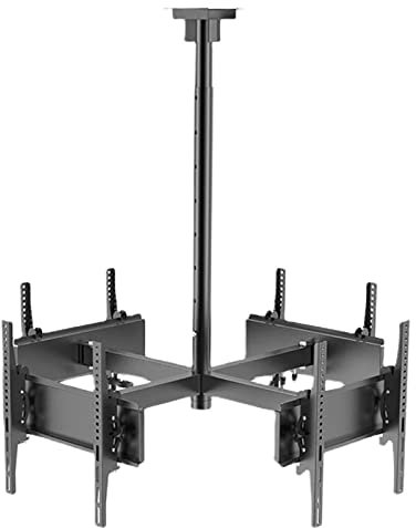IUokLU Soporte de TV para Techo - Soporte de TV para Techo de Cuatro Lados de 32 a 50 Pulgadas con Movimiento Completo Soporte de Pantalla Plana/Curva de 4,