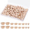 150Pcs 4 Sizes Wood Plugs Wooden Hole Plugs, Flat Head Hardwood Hole Stoppers 3/16, 17/100, 3/8, 1/2 Inch in Furniture/Table and Chair Legs/Cabinet Reserved Holes/Outdoor Equipment