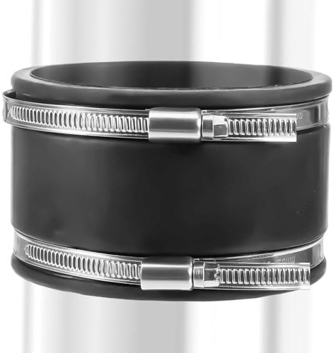 Manchon en caoutchouc flexible de 150 mm - Avec colliers de serrage en acier inoxydable - Diamètre : 150 mm - Pour ventilateur de tuyau, système de ventilation, tube rond, ventilation