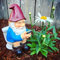 WMFASBAG 3D Nain Jouer au téléphone Statue de Toilette résine GNOME Sculpture Cour naine Figurine