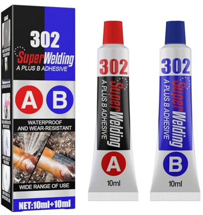 Super Welding AB Strong AB Liquid Metal Weld Paste - All Purpose Repair Glue,Industrial Heat Resistance, 20ML,Waterproof,Heat Resistant,Stainless Steel & Chemical Weld,All-Purpose Metallic Bondin