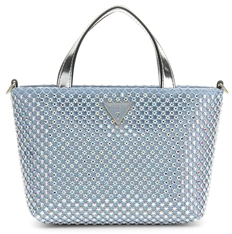 GUESS Handtasche Umhängetasche Tasmin Mini Tote Light Blue hellblau