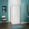 Porte de douche 100x90x185cm Porte pivotante cabine de douche avec barre de fixation 140cm verre anticalcaire
