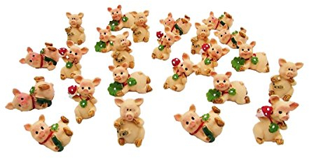 48 Glücksschweine mini Schweinchen lustige Glücksbringer Tischdeko Gastgeschenk