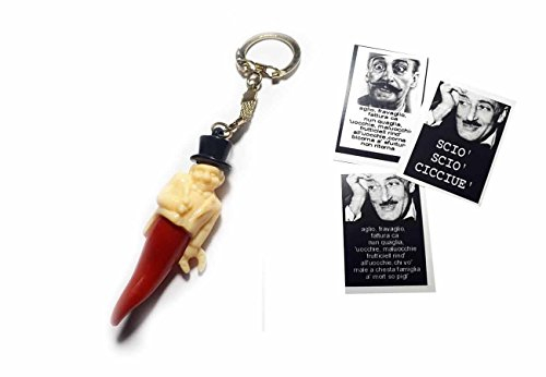 Sie erhalten 3 Hörner ca. 7 cm und eine Toto-Karte als Überraschung, Buckel Hand Geweih Amulett Horn Charms Lucky Gobbo Scio Schlüsselanhänger Neapel