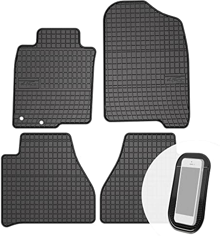 moto-MOLTICO Gummimatten Auto, 4-teiliges Set, Allwetter Gummi Fußmatten, Antirutsch & Wasserfest Autoteppiche - passend für Nissan Navara 2 II 2016-2018