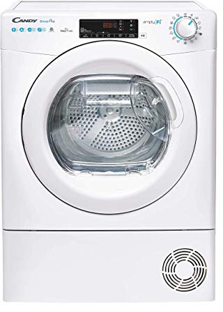 Candy Smart Pro Secadora Bomba de Calor, CSO H9A2TE-S, 9KG, Puerta XXL, Cajón Easy Case, Instalación en Columna, Smart Text Display, Conectividad Wi-Fi, 7 Ciclos Rápidos, Clase A++, Blanco