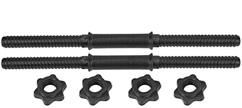 2-teilige Hantelstangen 45 cm Langlebiger Hantelgriff Langhantel-Fitnessstudio Home Training Hantelstangen Gewichthebergriffe mit 4 Spinlock-Halsbändern für das Training Sport Workout Gym