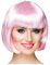 WOOOOZY NEU Perücke Damen Foxy Bob, Pagenkopf mit Pony, Cabaret, rosa - mit Haarnetz