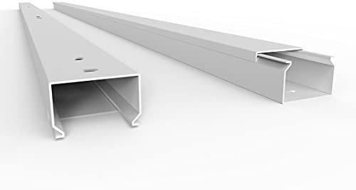 Kabelkanal Pro mit Bodenlochung, Kabelschacht 2m 30x20mm - 2x1m, White - Weiß