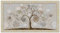 Deco Italia Quadro Albero della Vita, su pannello con glitter e cornice oro | misura 110 x 60 cm