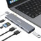 USB C Hub,Adaptateur for MacBook Air M1/M2 MacBook Pro 2021/2020/ 2019/2018, 7 en 2 Adaptateur Mac avec 3USB 3.0, 4K@60Hz HDMI, Lecture de Carte SD/TF, Thunderbolt 3 & USB C, Dock USB C for MacBook