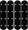 RedBee 4Pcs Mending Plates, 3mm Thick 168mm x 38mm Flat Straight Brackets for Wood, Black Metal Brace for Shelves Furniture Cupboards, (S-168-38-3-4p-2)