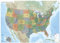 GeoMetro XXL USA Karte Poster Vereinigte Staaten von Amerika in 140x100cm