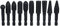 Treki 10Pcs Ensemble de Râpes Rotatives pour Fraises 6.35 mm Fraises Rotatives de Poignée Hexagonale en Acier Carbone Outil de Sculpture pour Sculpture sur Bois, Polissage Métaux, Gravure, Noir