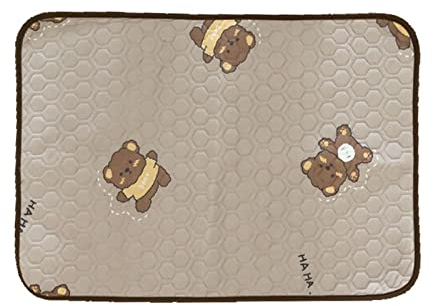 BOMEETSIA Wasserdichtes Eispad für Haustiere,Hund Latex EIS Pad Pet Pad Haustier Klimaanlage Pad Hundesofa,Bär,L(60 * 85cm)