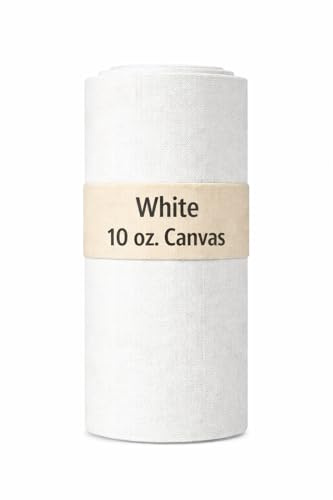 Sedona Designz Baumwoll-Leinenstoff, 152,4 cm breit, schwer, 284 g, strapazierfähig, 100% Baumwolle, Weiß, 91 cm