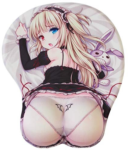 BETOMSPS Kawaii Computer Cute Anime Gaming Mouse Pads with Wrist Support Grey