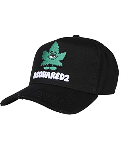 DSQUARED2 Dsquared DSQ Patch Baseballcap Cap Could You BE Loved BCM0695 2124 Black - SCHWARZ