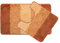 Emma Barclay Halo Badematte/Badematte 45 x 75 cm/Sockel 45 x 45 cm, Orange, gestreift, 2-teilig