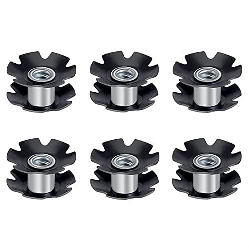 KIEVODE 6 PCS Bike Headset Star Nut - Universal Accessories for Forks 1-1/8 Inch 28.6mm for Mountain Bicycle Road Bicycle MTB