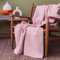 LERUUM Dusky Pink Throws Blankets Double Size for Beds Sofas Couch Armchair 150x200cm Girls Bed Blankets