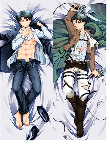 ENWIND Shingeki no Kyojin Dakimakura Anime Kissenbezug Attack on Titan Eren Jaeger Ackerman Levi Ymir Hugging Body Kissenbezug (Color : 3, Size : 50x160cm Pillowcase)