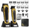 SUPRENT PRO Tondeuse Cheveux Professionnelle pour Homme - Moteur Sans Balais à Couple élevé et lame Amovible avec Revêtement DLC - Rasoir Barbe Homme Cadeau Kit de Tondeuse à Cheveux Sans Fil (Doré)