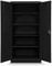 Jan Nowak Armoire à Outils TC01A Armoire d'atelier Métallique Mur perforé 4 étagères Portes battantes Tôle d'acier 185 cm x 92 cm x 50 cm (Noir)