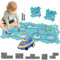 duoleey Circuit Voiture Enfant Petites Jouet pour Enfants DIY Piste de Puzzle Itinéraire Jeu éducatif Cadeaux Jeux Enfants 2 3 4 5 6 Ans (Océan)