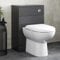 Affine® Modern Bathroom Cloakroom Bathroom Back to Wall BTW Toilet WC 500mm Furniture Unit D Shape Pan Soft Close Seat, Dual Flush Cistern, Matt Black