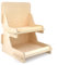 Présentoir de comptoir en Bois, emboîtement Simple, 2 étagères, Naturel et Durable, H.36 cm, L.27 cm