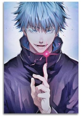 SILATSAWTU Poster, Motiv: Anime-Fluch kehrt zurück, Gojo Satoru, dekoratives Gemälde, Leinwand, Wandposter und Kunstdruck, moderne Familienschlafzimmer-Dekoration, Poster, 20 x 30 cm