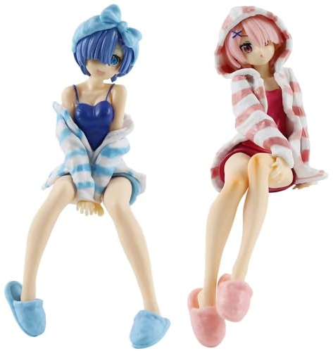 Anime Rem Figur Ram Action Figuren Badeanzug Version PVC Cartoon Figur Niedliche Mädchen Stehende Modell Statue Sammlerstücke Geschenke 14CM