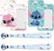 2pcs Cartoon lanière porte - cartes, décoration de carte, kit de ceinture avec porte de carte d'employé, carte d'identité lanière porte - cartes (bleu)