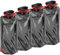 VIEVRE 4 Stück Faltbare Trinkflasche, Wiederverwendbare Trinkflasche Faltbar, Trinkflaschen Faltbar, für Festivals, Wandern, Reisen, Abenteuer, Festival Zubehör (Schwarz)