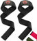 FIGHTSENSE Fitness Zughilfen für Krafttraining (Lifitng Straps) Gewichtheben Riemen für Männer Frauen,Neopren gepolstert,Webbed Baumwolle Gym Handgelenk Riemen(Fitness Straps) (Schwarz)