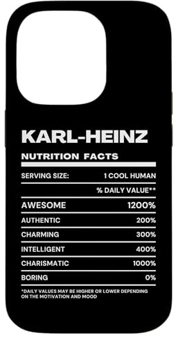 iPhone 14 Pro Karl-Heinz Nutrition Facts Name Funny Case